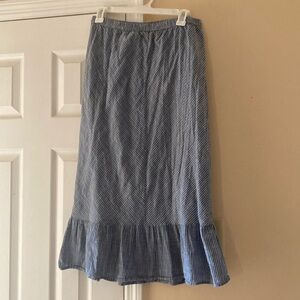Chambray midi skirt